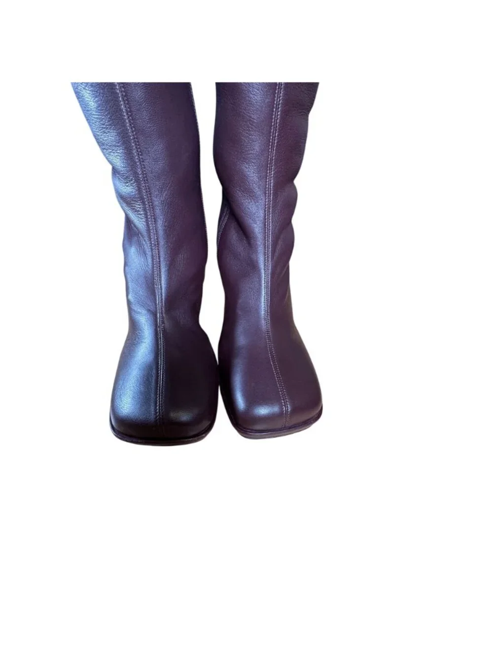 Khaite Morgan Over The Knee Boots Deep Wine Maroon Red Size 41